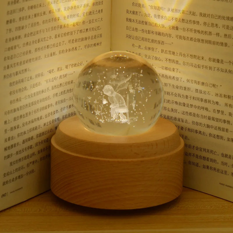 Crystal Music Box Rotating Light