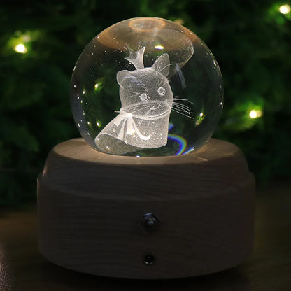 Crystal Music Box Rotating Light