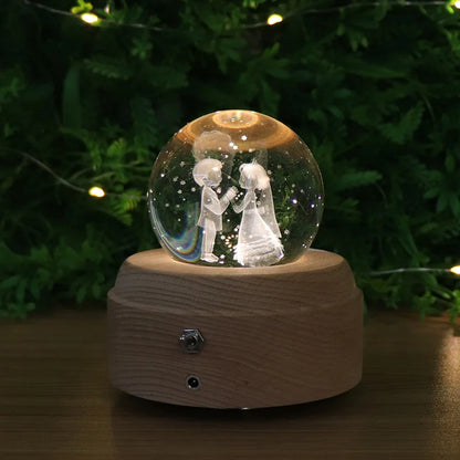 Crystal Music Box Rotating Light