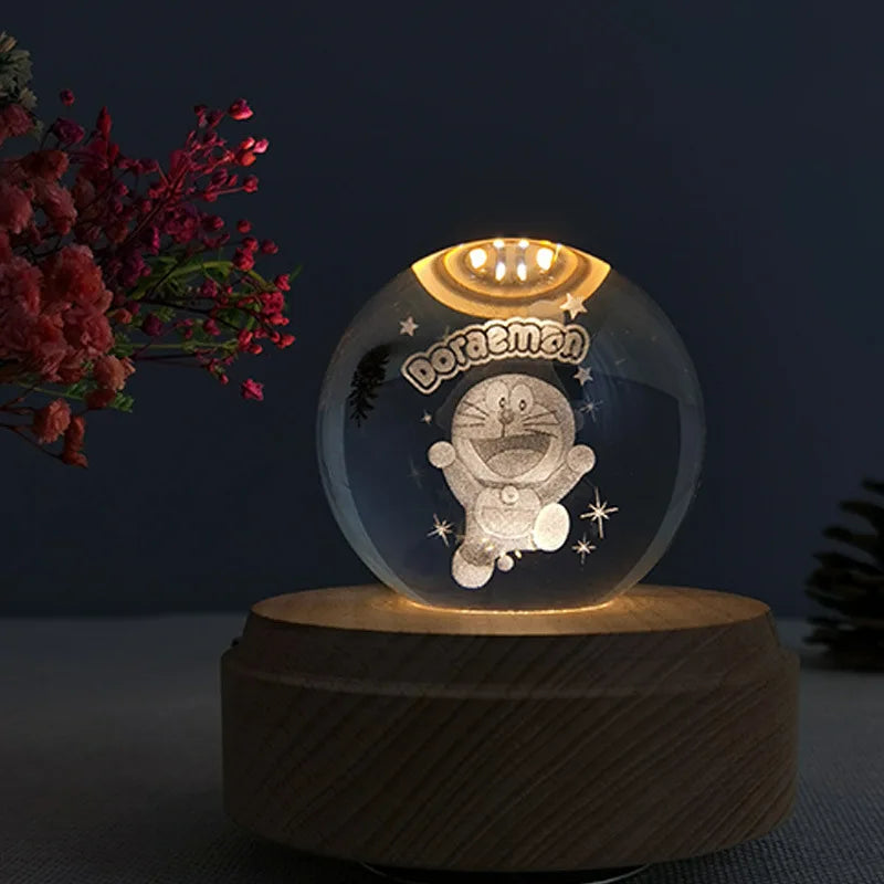 Crystal Music Box Rotating Light