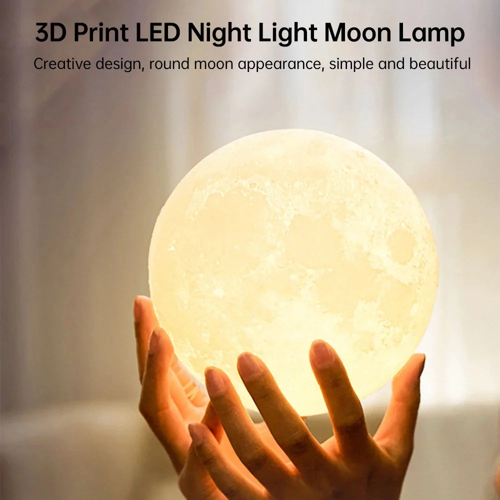 3D Moon Night Light