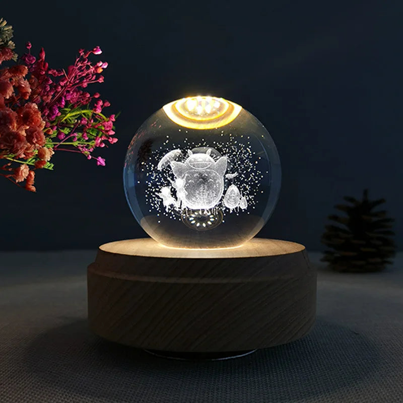 Crystal Music Box Rotating Light